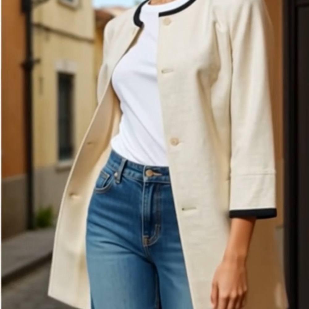 NWT. Talbots dress duster topper jacket coat.